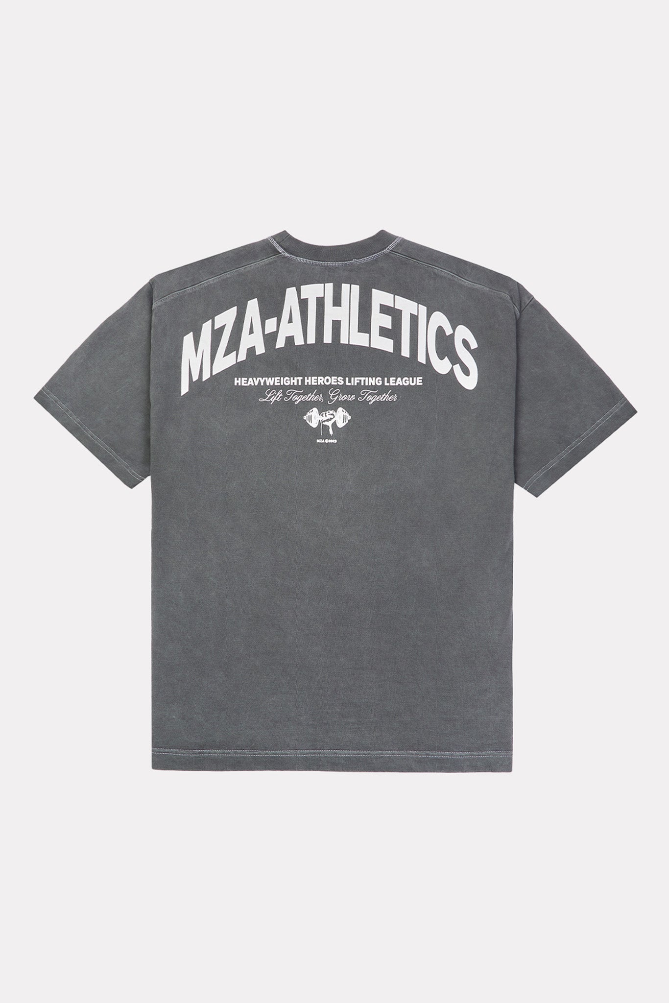 MZA ATHLETICS T-SHIRT - WASHED GREY