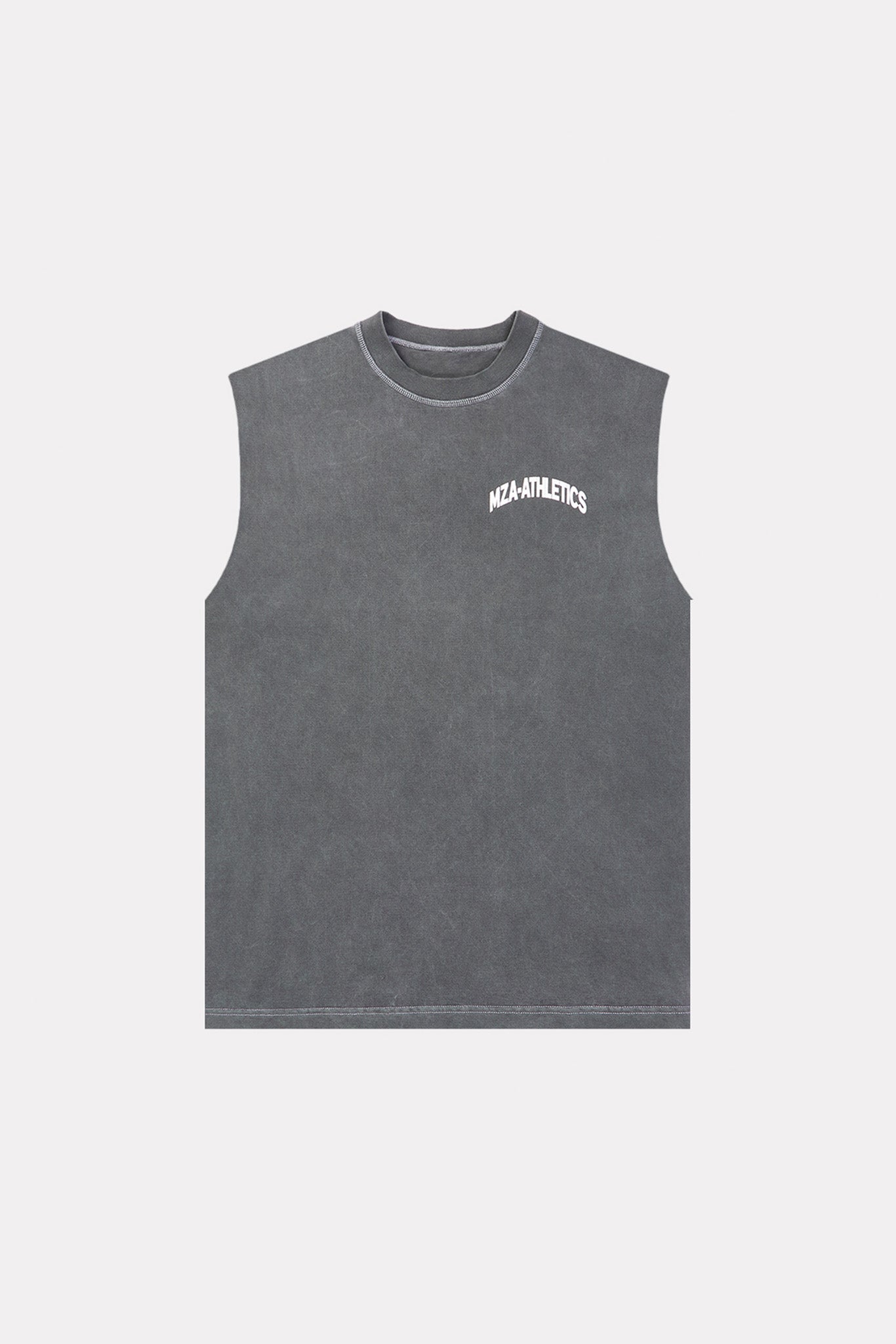 MZA - WASHED GREY SLEEVELESS VEST